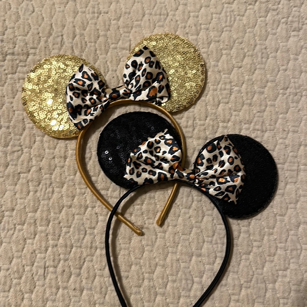 Set of Two Leopard Minnie Ears